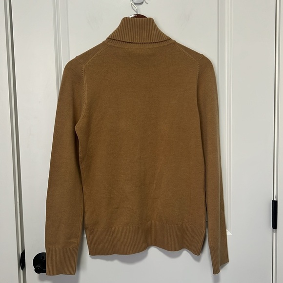 French Connection Womens Camel Long Sleeve Knitted Turtleneck Sweater size Large - Picture 6 of 7
